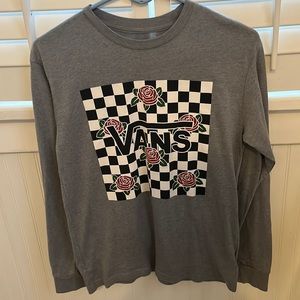 GREY VANS LONG SLEEVE TEE SHIRT/ BOYSLARGE
